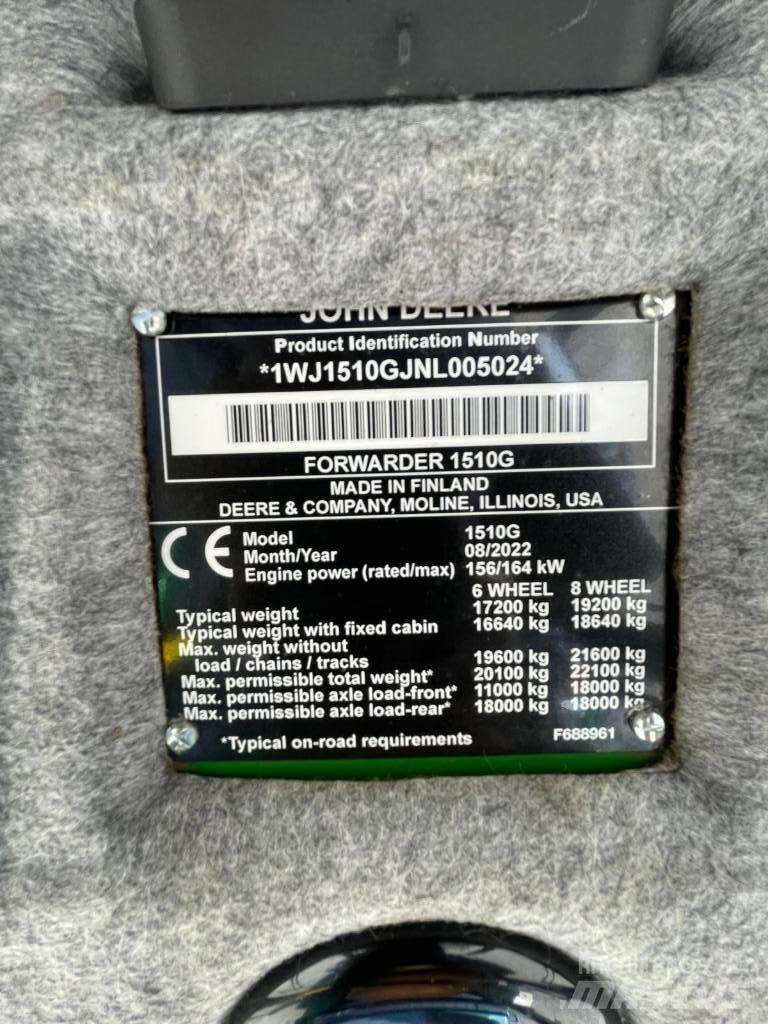 John Deere 1510G Форвардеры