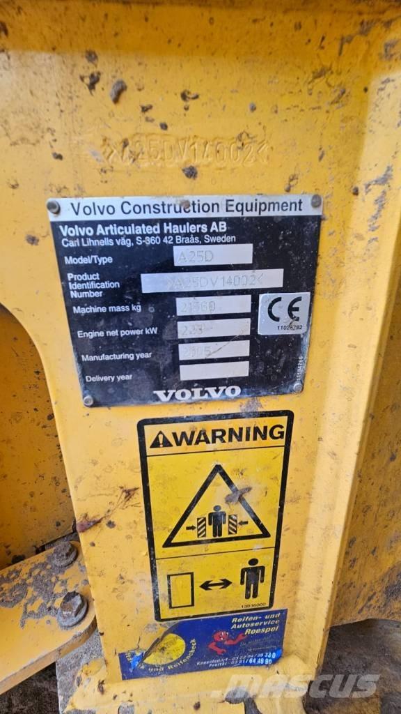Volvo A 25 D Шарнирно-сочленённые самосвалы