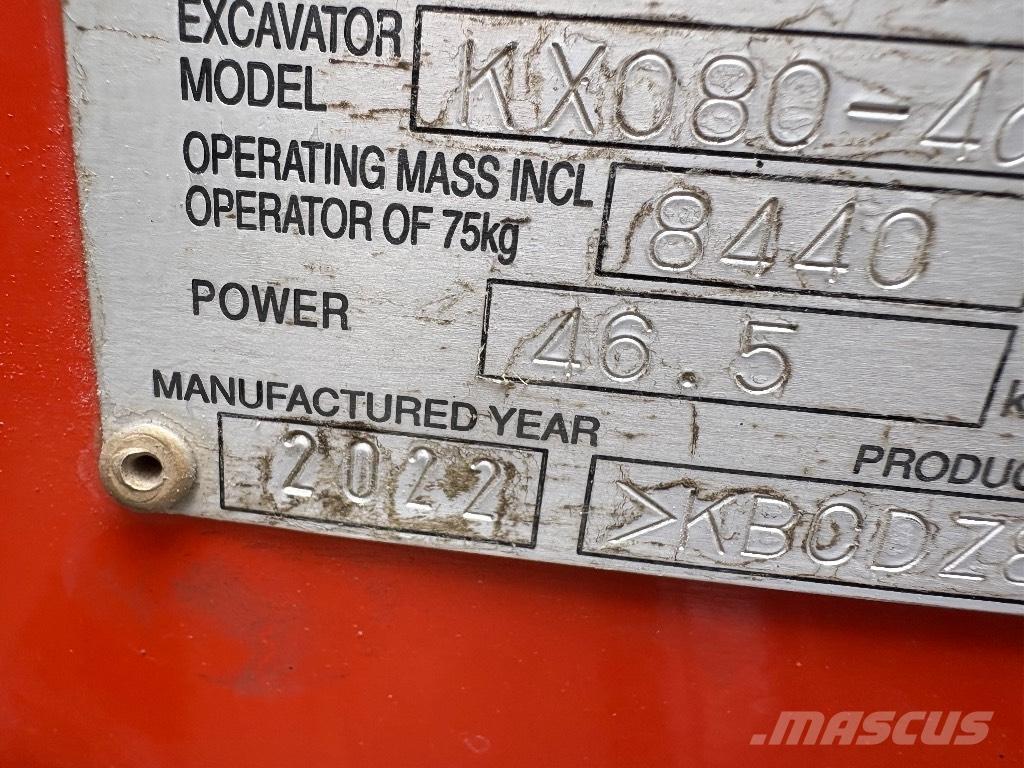 Kubota KX 080 Малые экскаваторы 7т-12т
