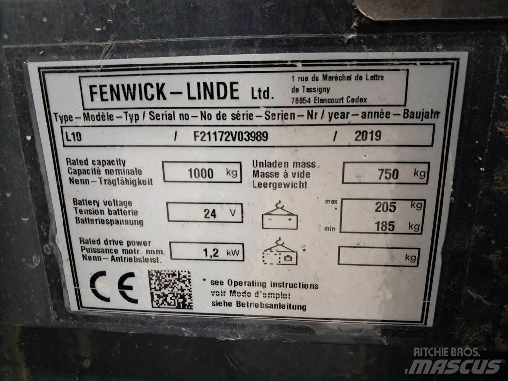 Linde L10 Ручные штабелёры с электроподъёмом