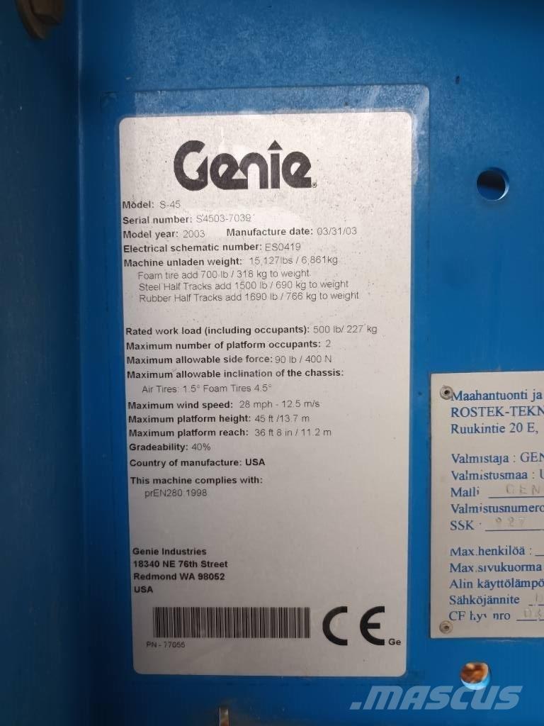 Genie S 45 RT Телескопические подъемники