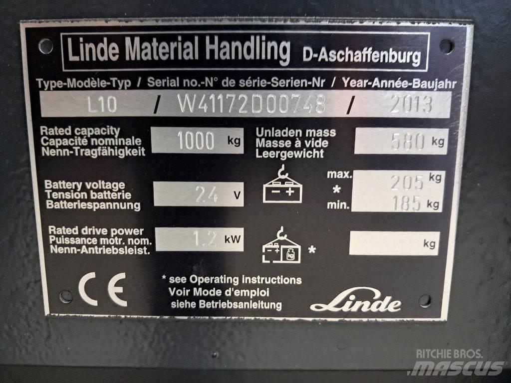 Linde L10 Ручные штабелёры с электроподъёмом