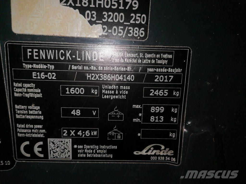 Linde E16-02 Электропогрузчики
