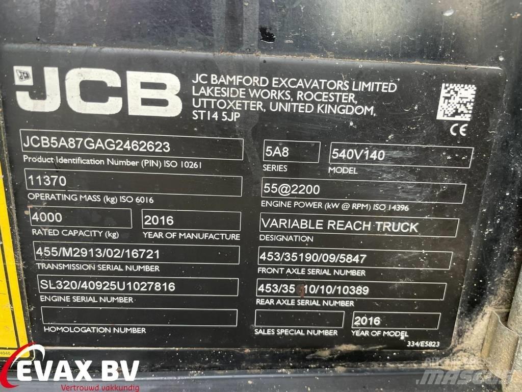 JCB 540-140 Loadall Сельскохозяйственные телескопические погрузчики