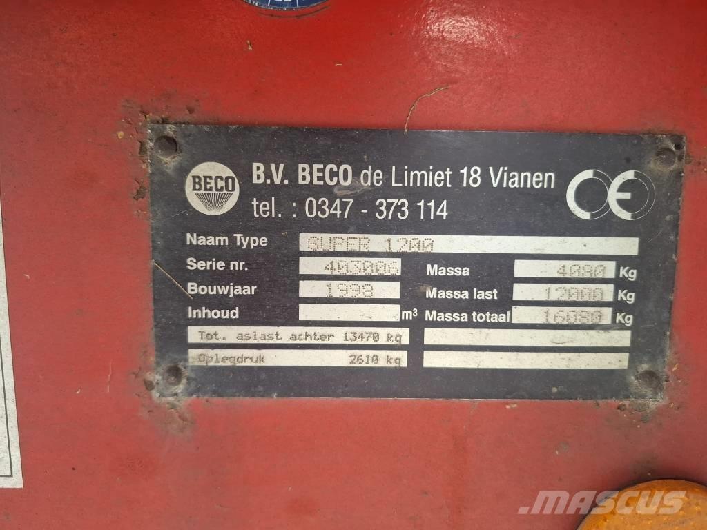 Beco Super 1200 Тракторные самосвальные прицепы