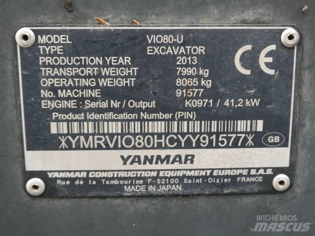 Yanmar Vio 80 U Малые экскаваторы 7т-12т