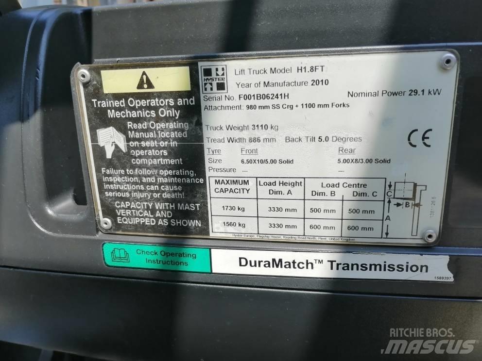 Hyster H 1.8 FT Дизельные погрузчики