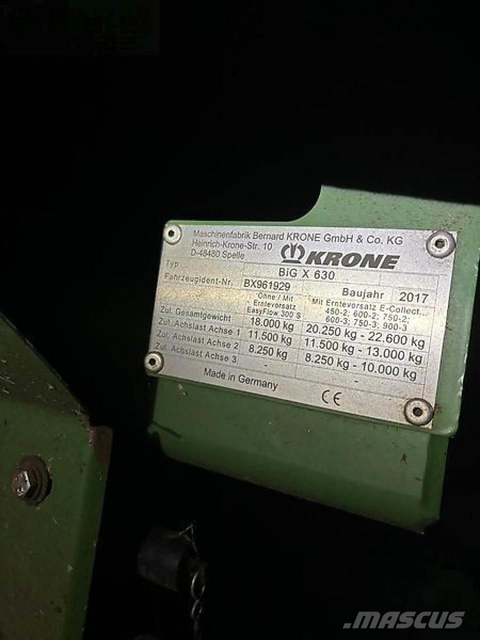 Krone big x 630 Самоходные кормоуборочные комбайны