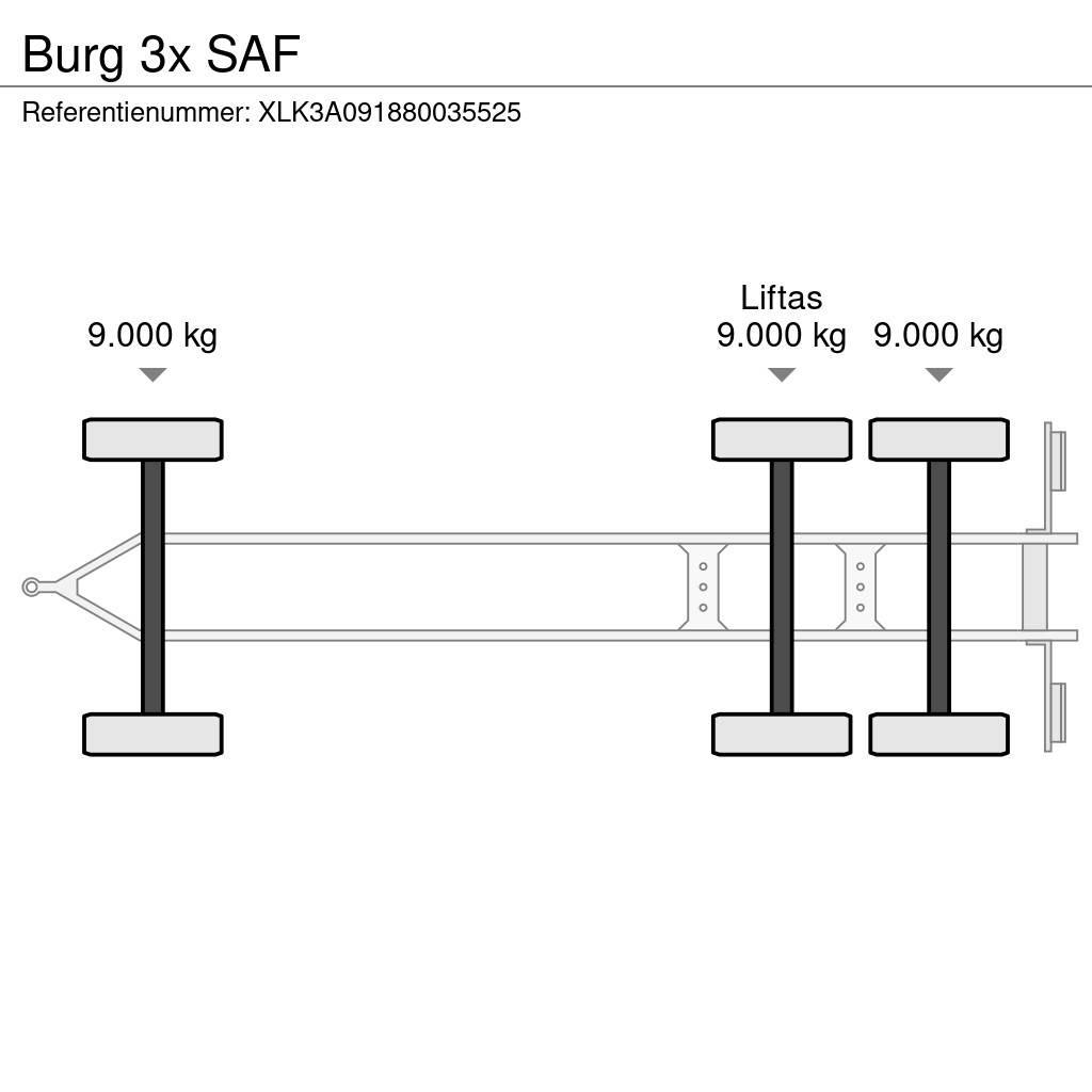 Burg 3x SAF Прицепы-Контейнеровозы