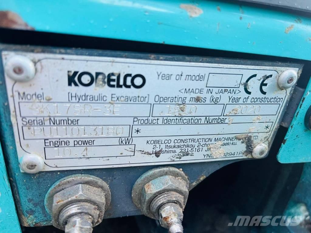 Kobelco SK 17 SR-3 Мини-экскаваторы