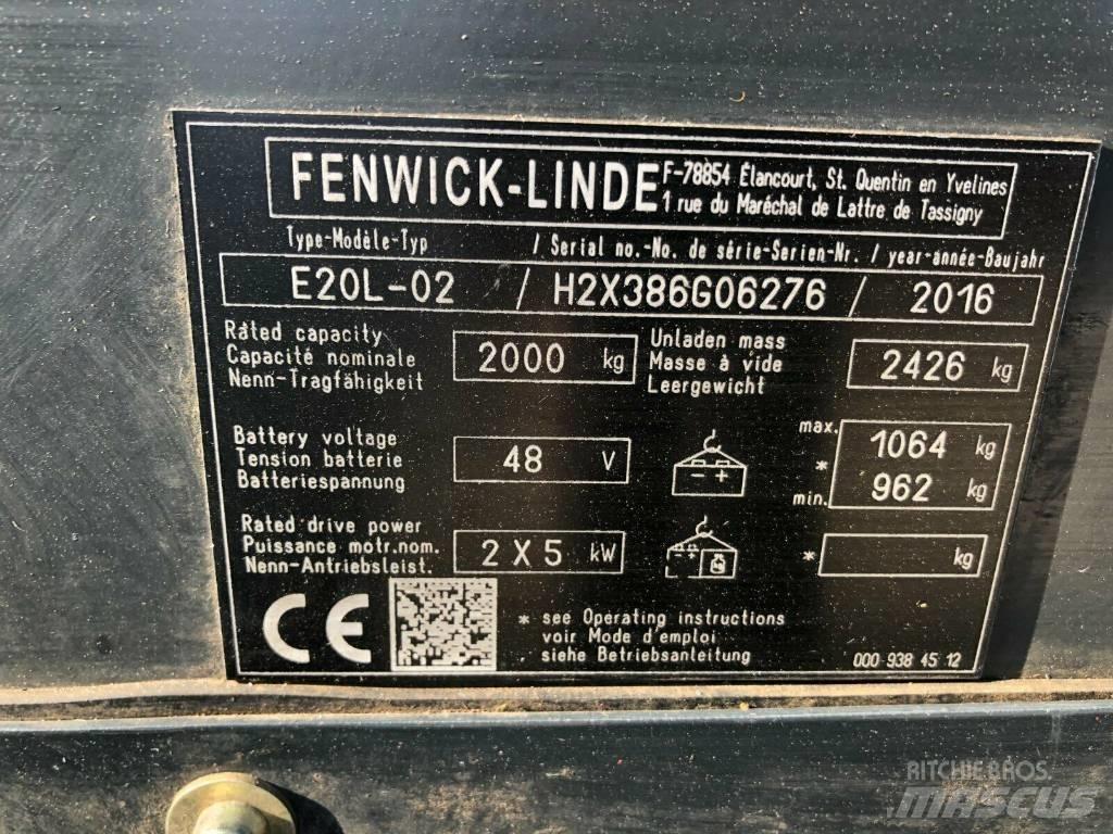 Linde E 20 L-02 Электропогрузчики
