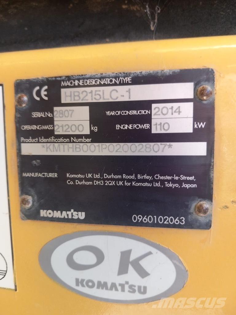 Komatsu HB 215 LC-1 Гидравлическая система