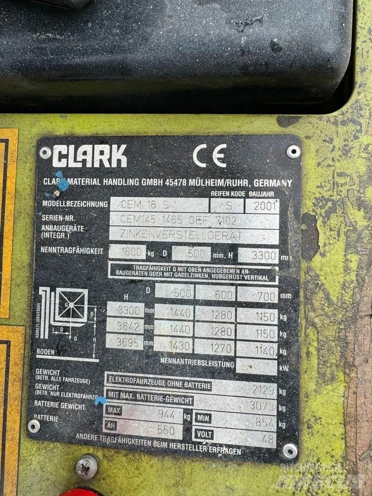 Clark CEM 16S Электропогрузчики