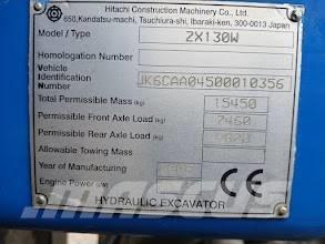 Hitachi ZX 130 W Колёсные экскаваторы