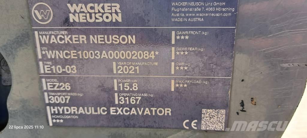 Wacker Neuson EZ 26 Гусеничные экскаваторы