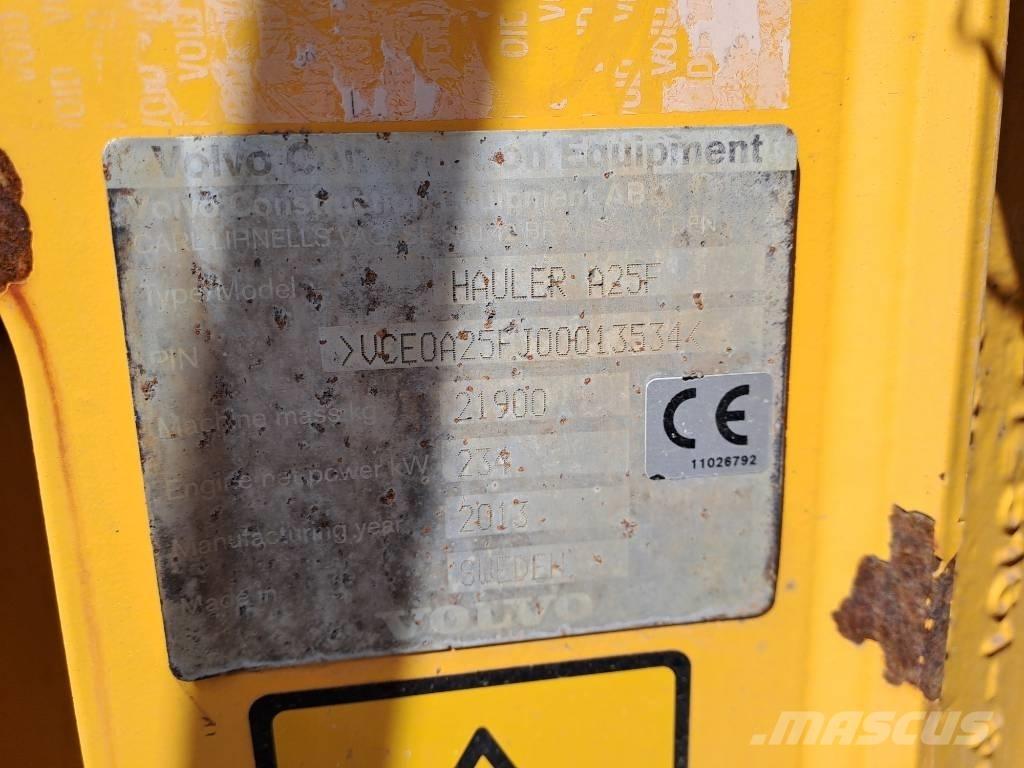 Volvo A25F Шарнирно-сочленённые самосвалы
