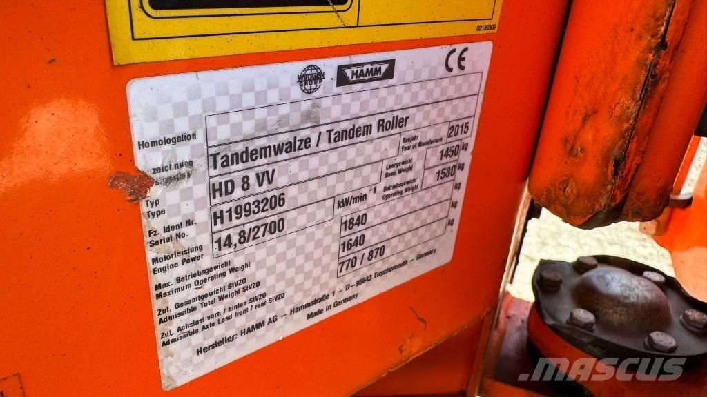 Hamm HD 8 VV Катки тротуарные