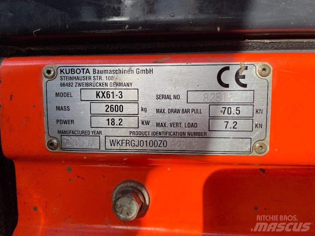 Kubota KX 61-3 Мини-экскаваторы