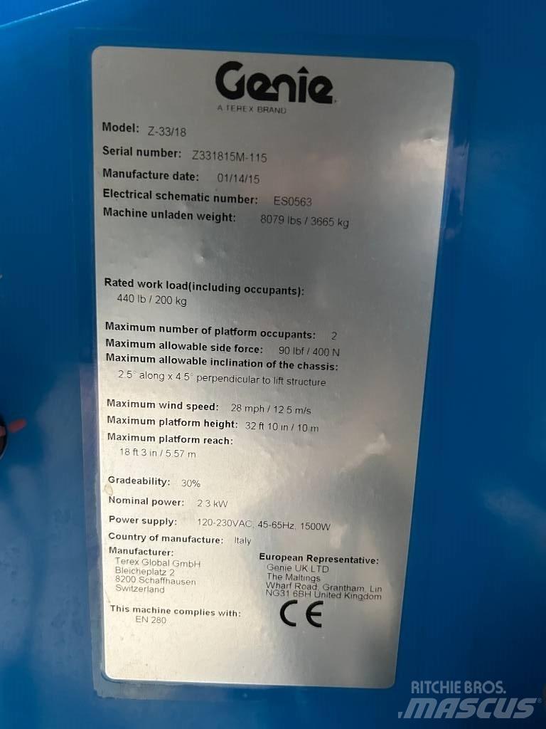 Genie Z 33/18 Коленчатые подъемники