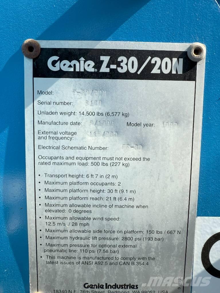 Genie Z 30/20 Коленчатые подъемники