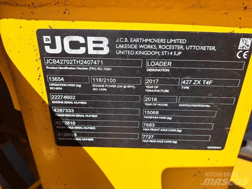 JCB 427 ZX Фронтальные погрузчики
