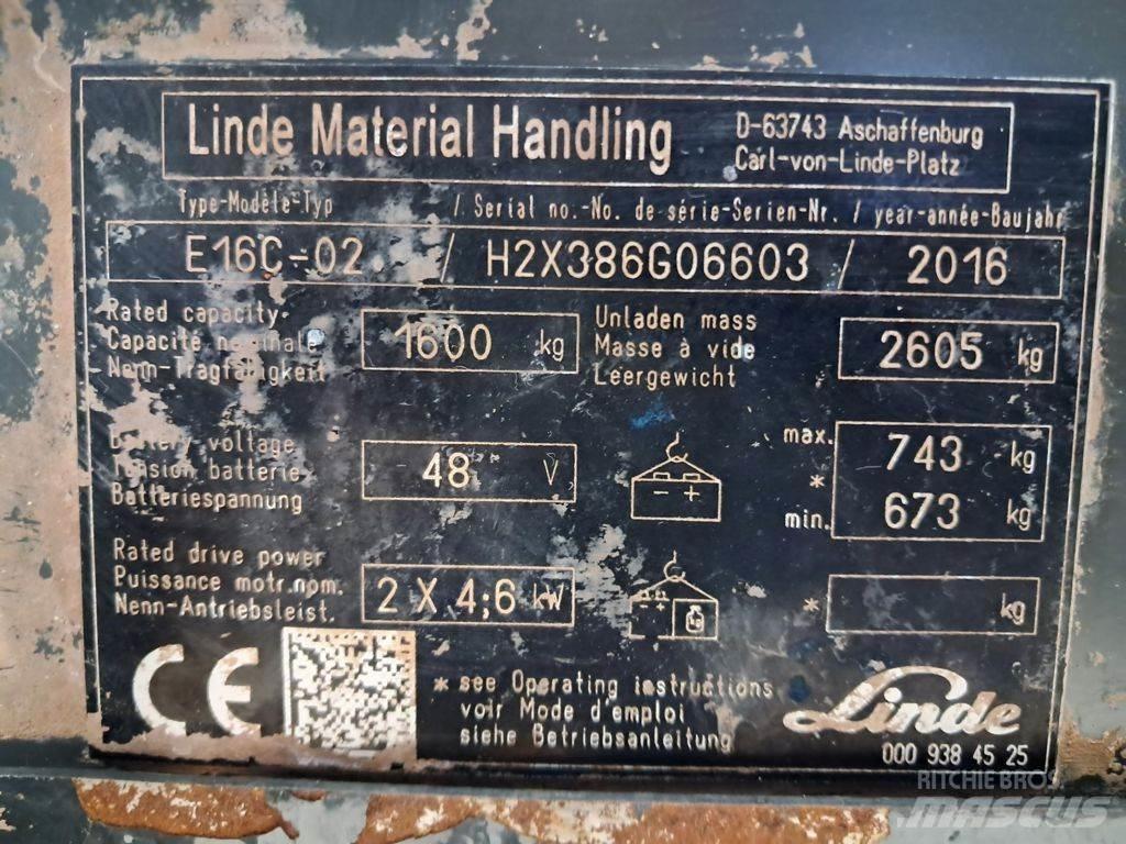 Linde E16C-03 Электропогрузчики