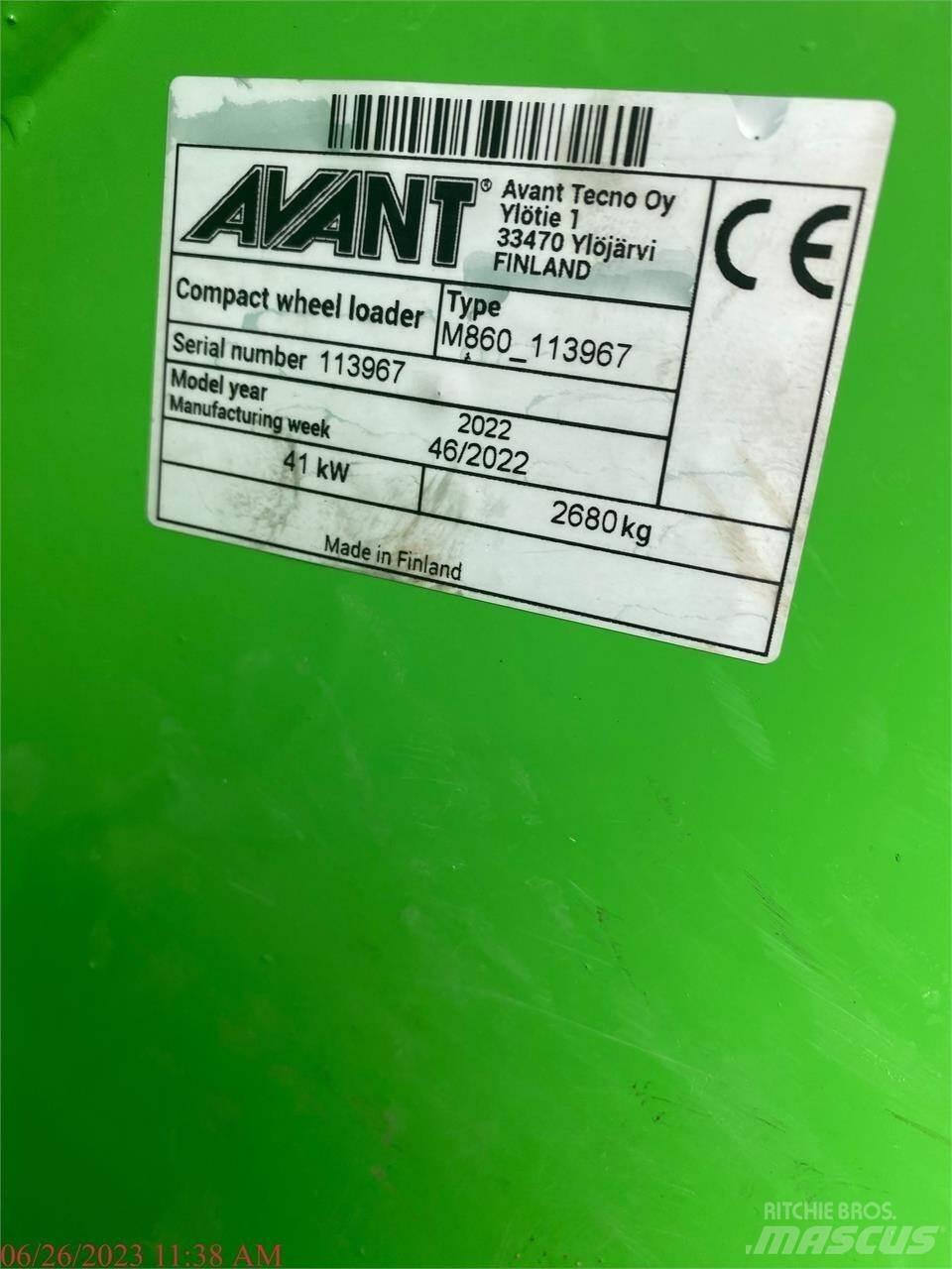 Avant 860I Фронтальные погрузчики