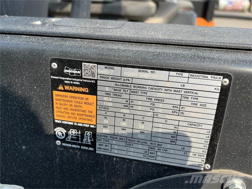 Doosan G45S-7 Другие складские механизмы