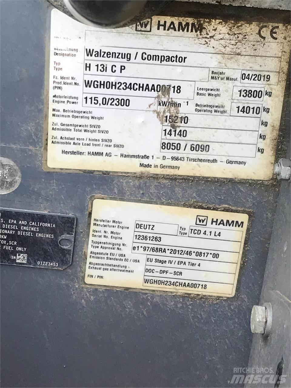 Hamm H13ICP Уплотнители для закладки отходов