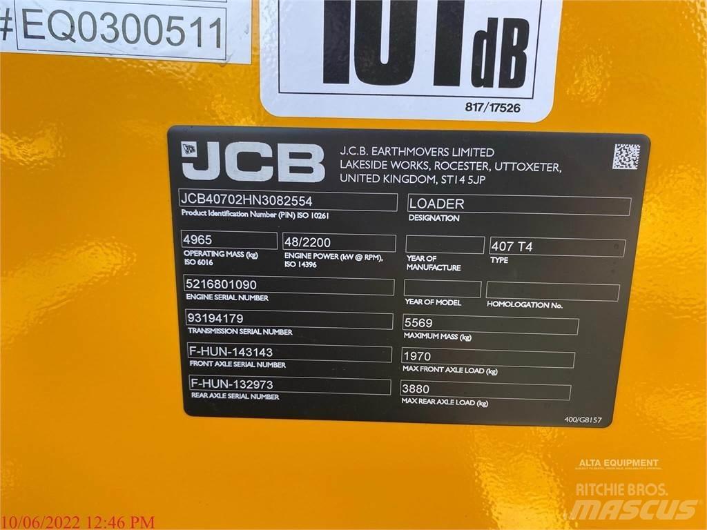 JCB 407 Фронтальные погрузчики