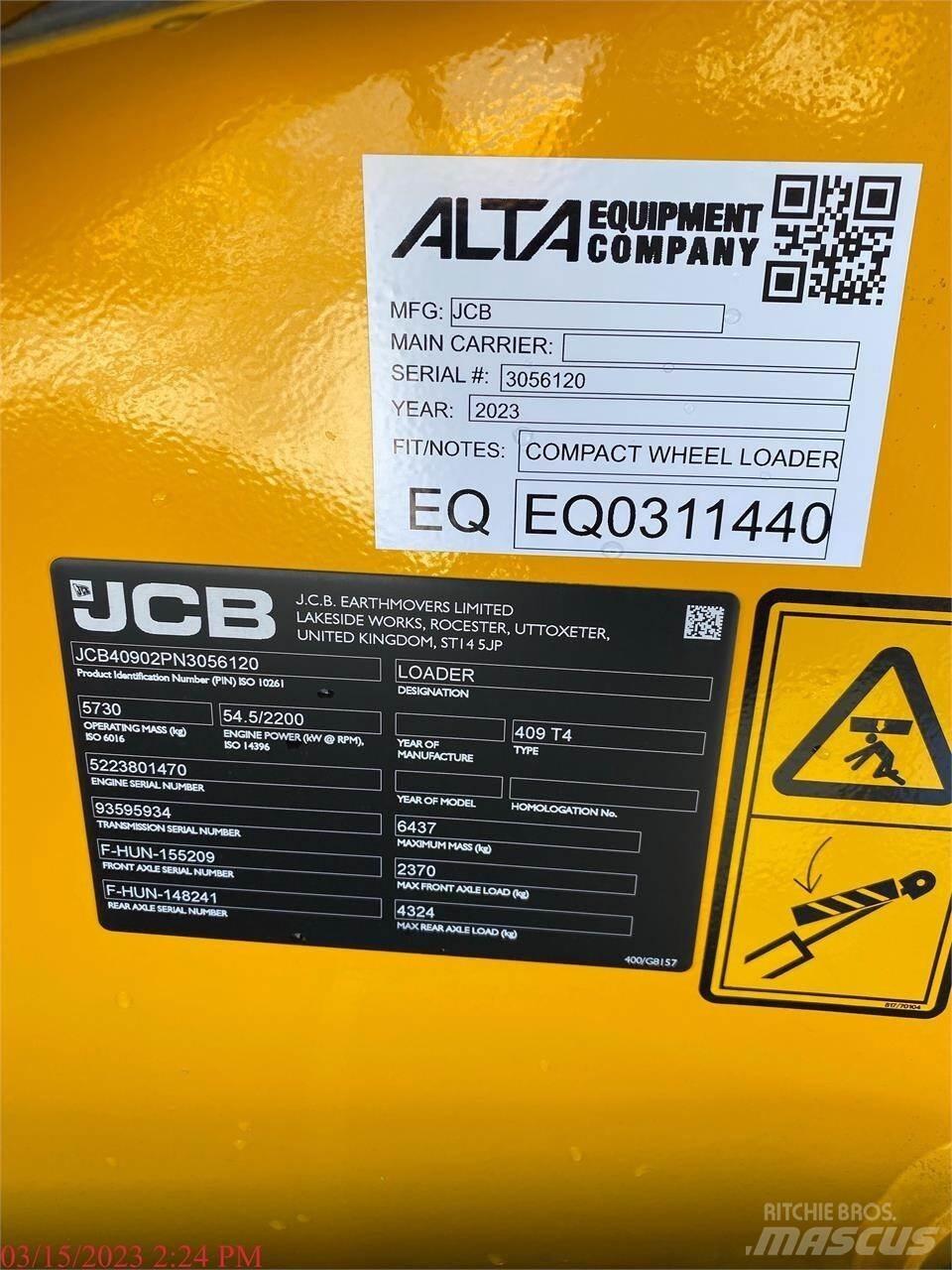 JCB 409 Фронтальные погрузчики