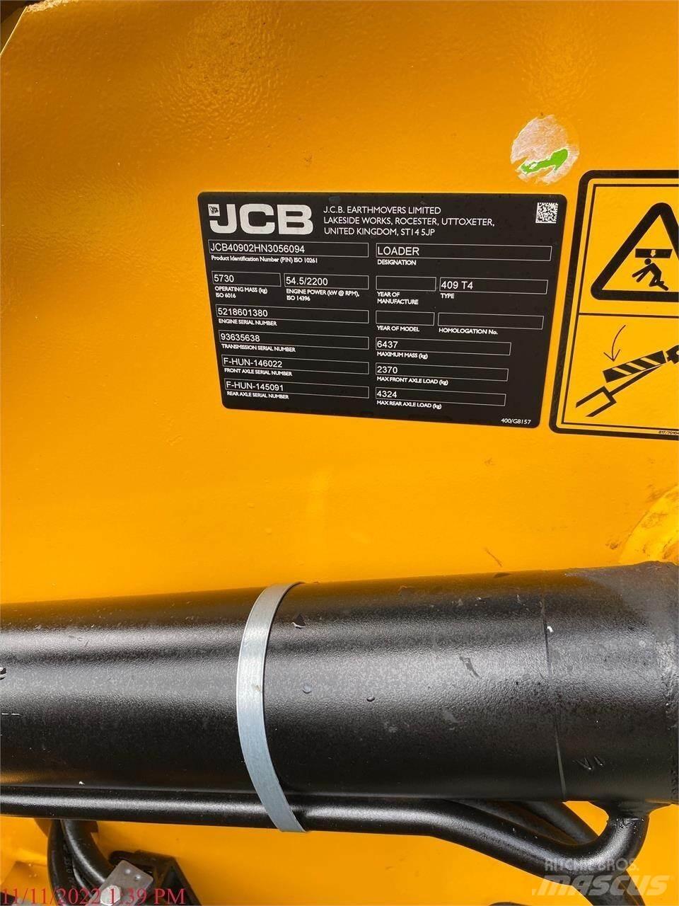 JCB 409 Фронтальные погрузчики