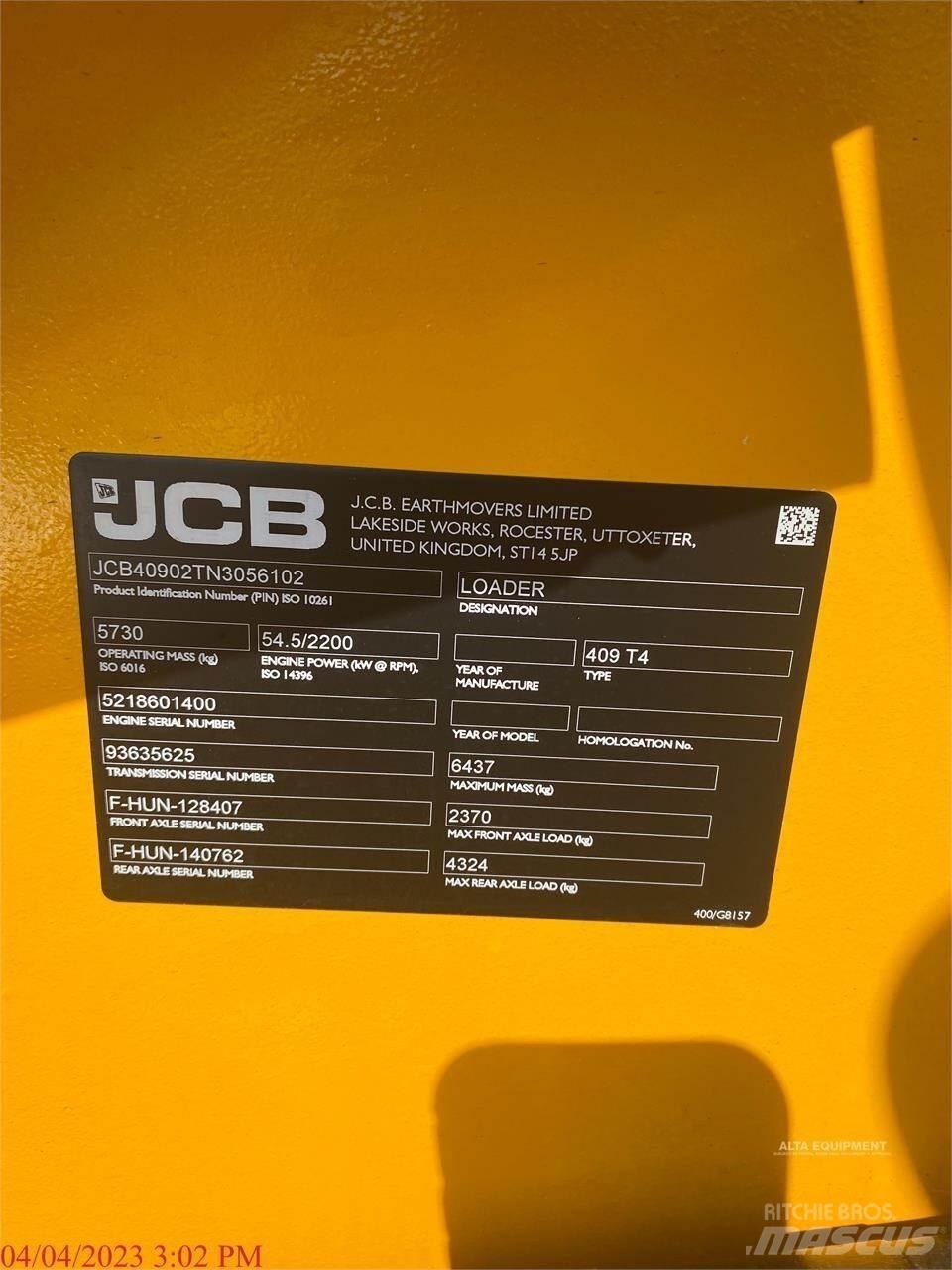 JCB 409 Фронтальные погрузчики
