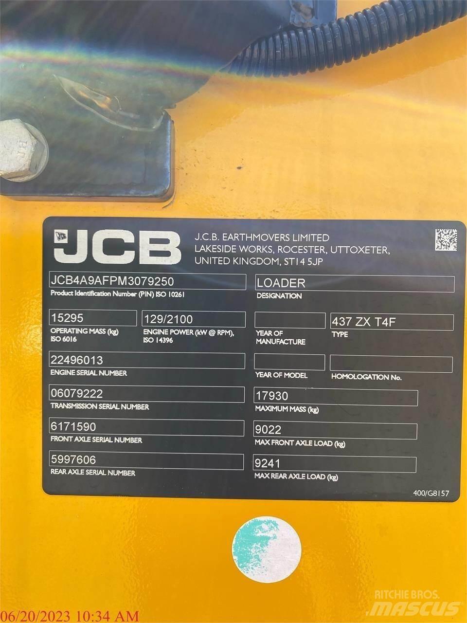 JCB 437ZX Фронтальные погрузчики