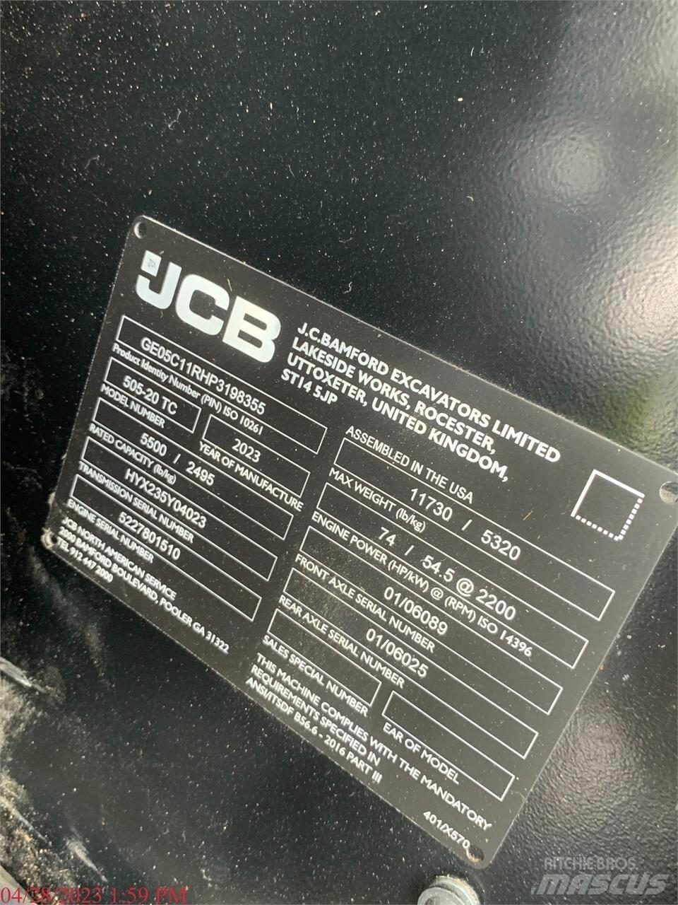 JCB 505-20TC Телескопические погрузчики