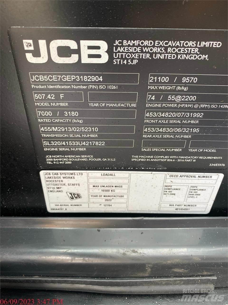 JCB 507-42 Телескопические погрузчики