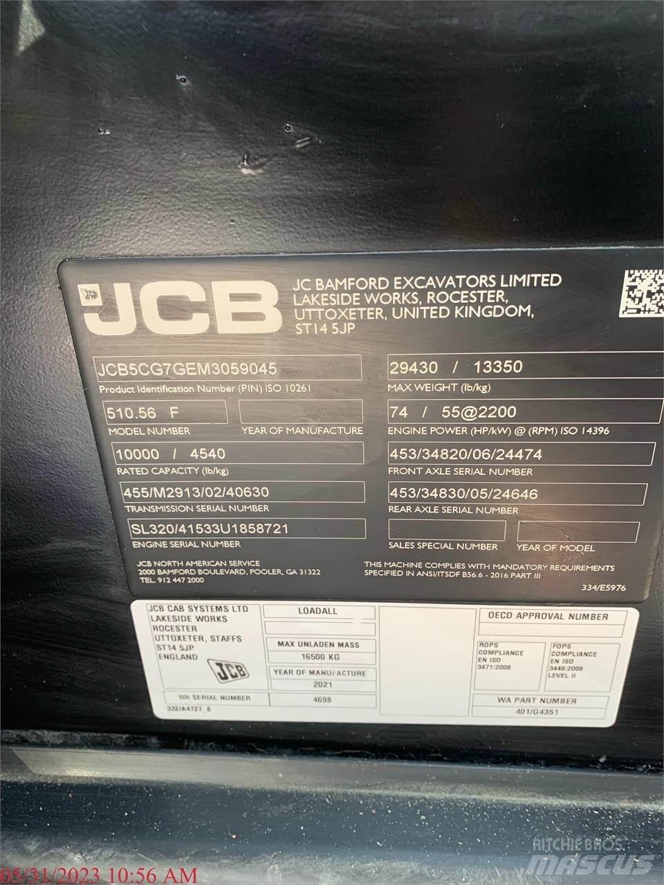 JCB 510-56 Телескопические погрузчики