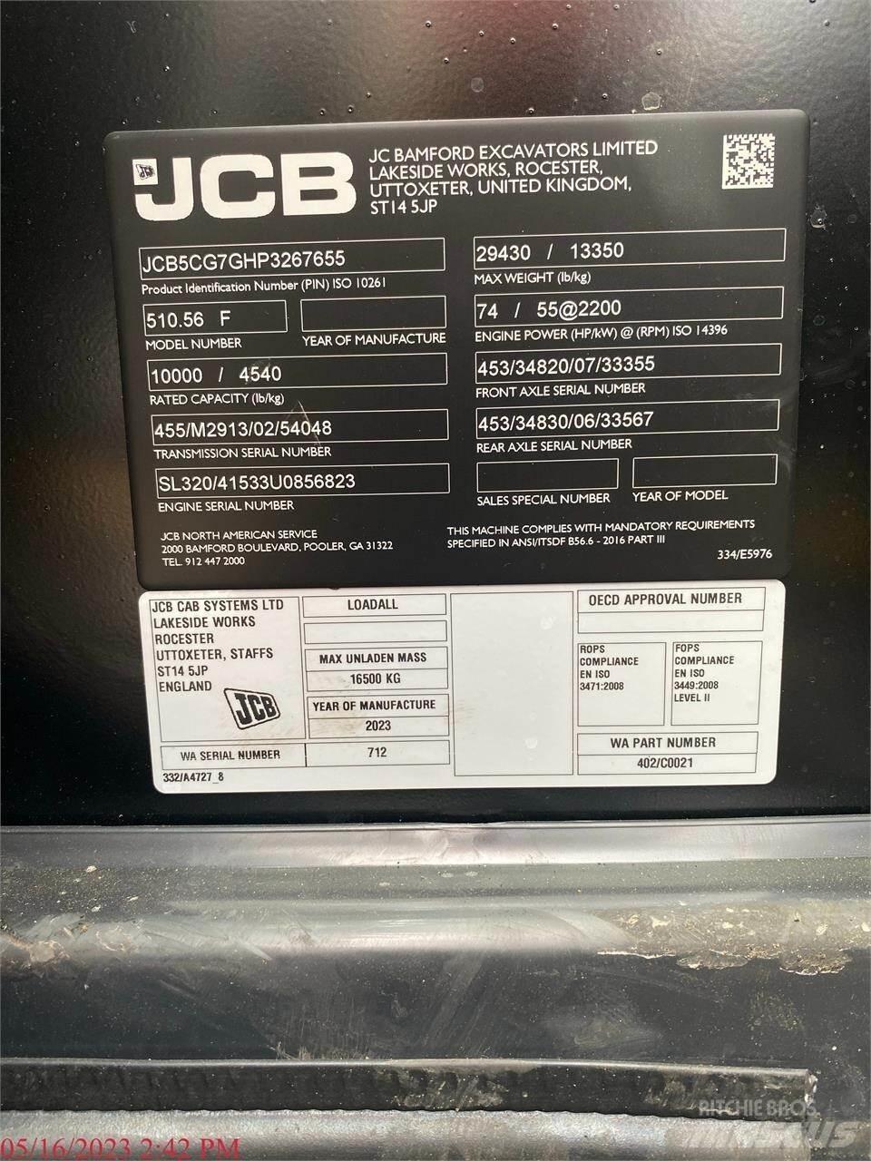 JCB 510-56 Телескопические погрузчики