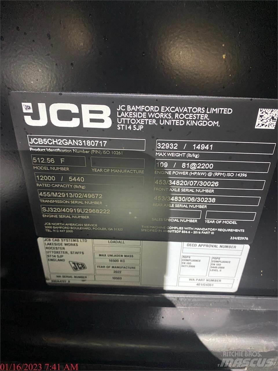 JCB 512-56 Телескопические погрузчики