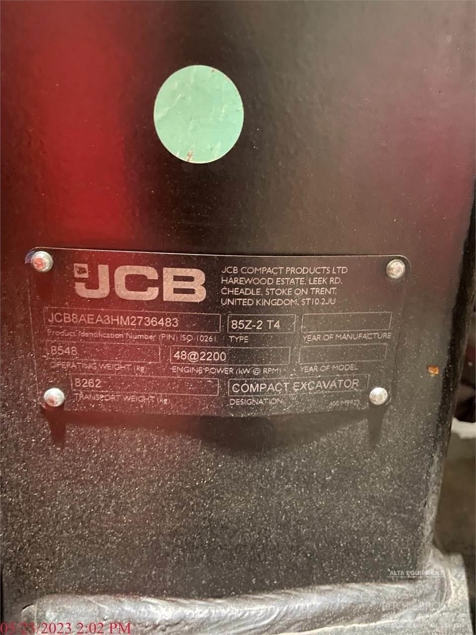 JCB 85Z-2 Гусеничные экскаваторы
