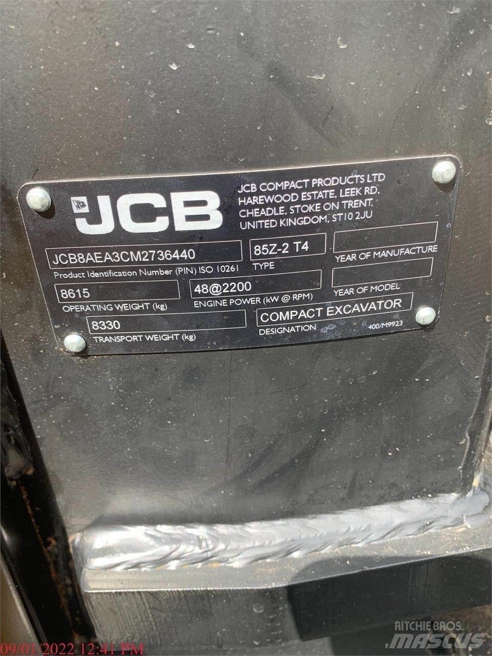 JCB 85Z-2 Гусеничные экскаваторы