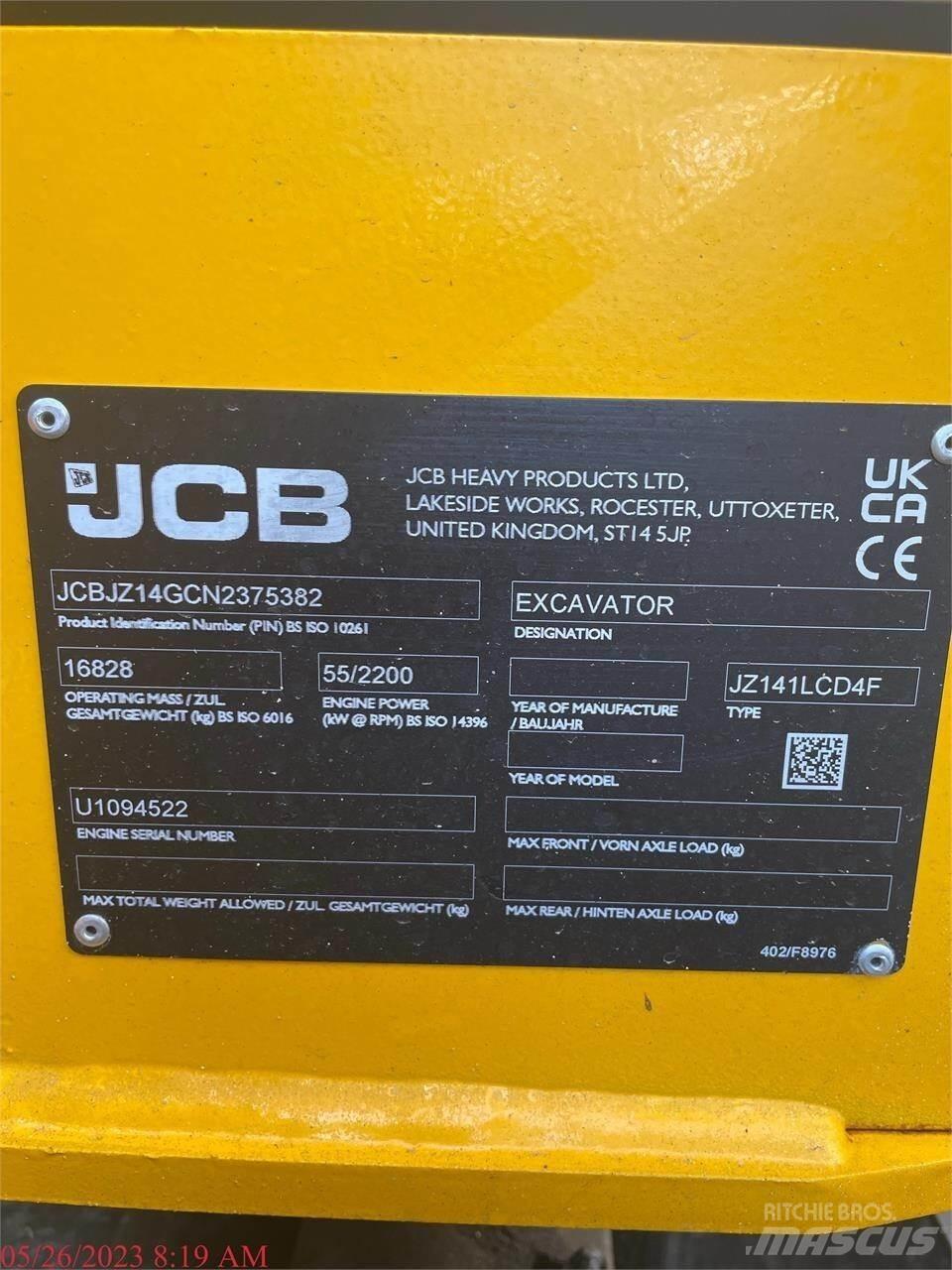 JCB JZ141 LC Гусеничные экскаваторы