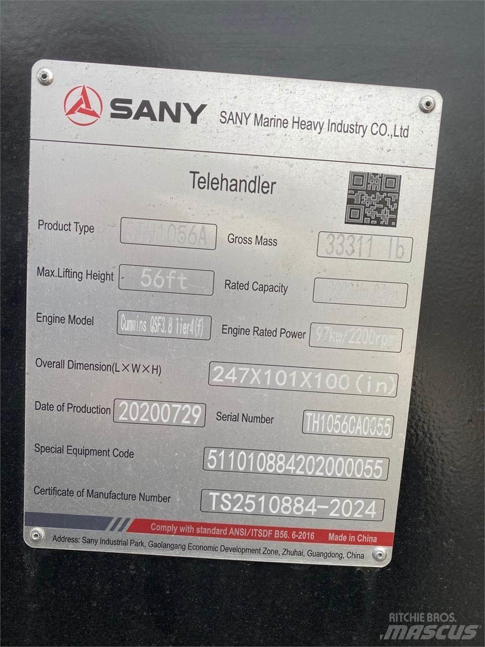Sany STH1056A Телескопические погрузчики