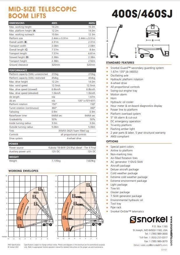 Snorkel 460SJ Телескопические подъемники