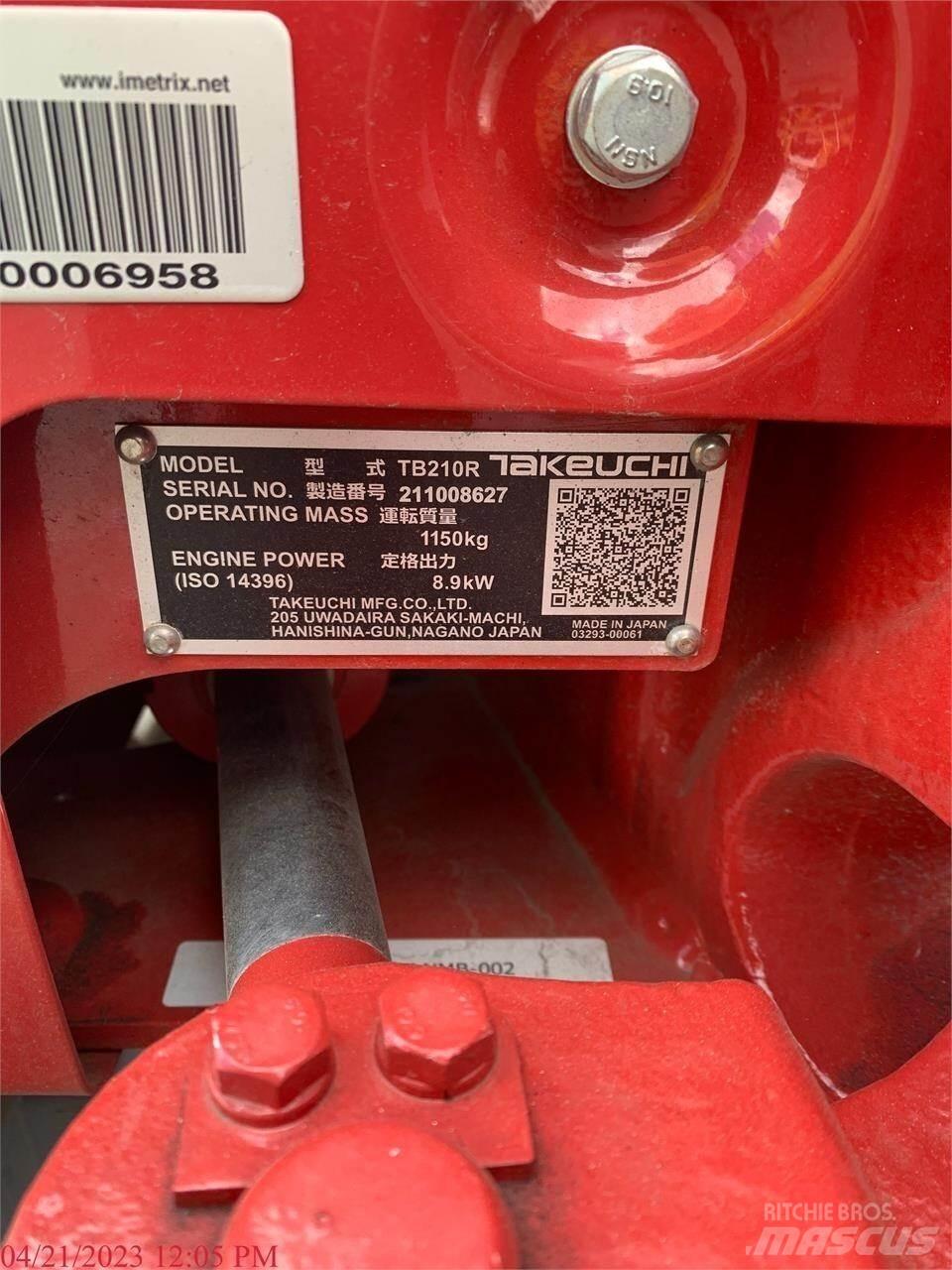 Takeuchi TB210R Мини-экскаваторы
