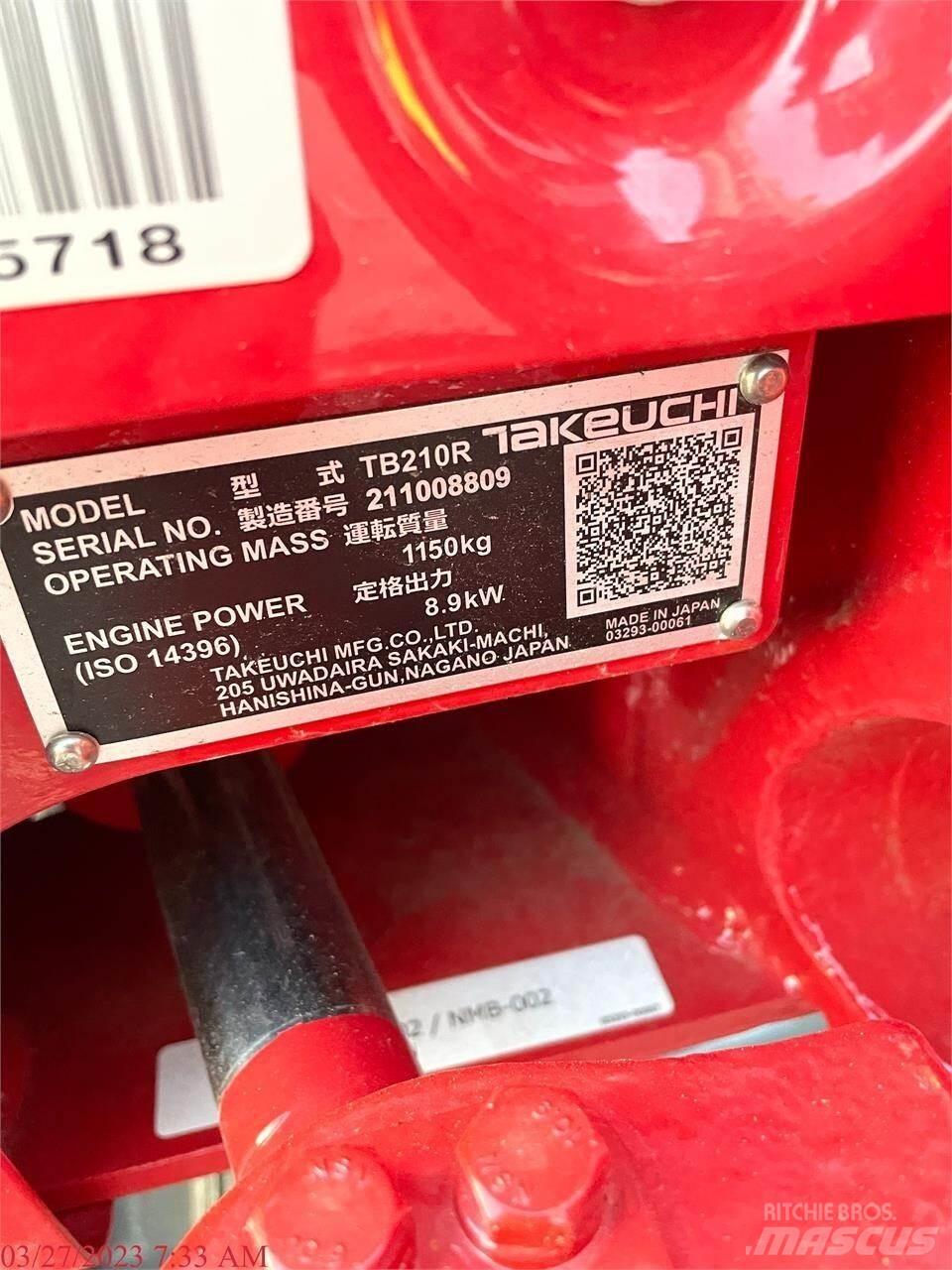 Takeuchi TB210R Мини-экскаваторы