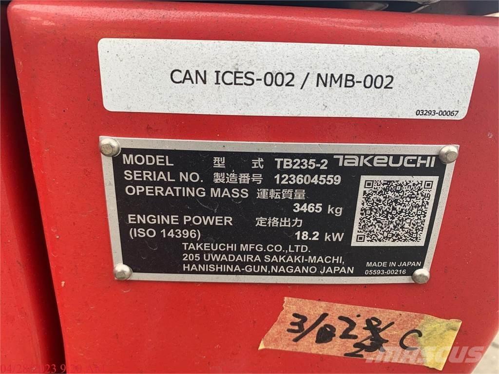 Takeuchi TB235-2 Мини-экскаваторы