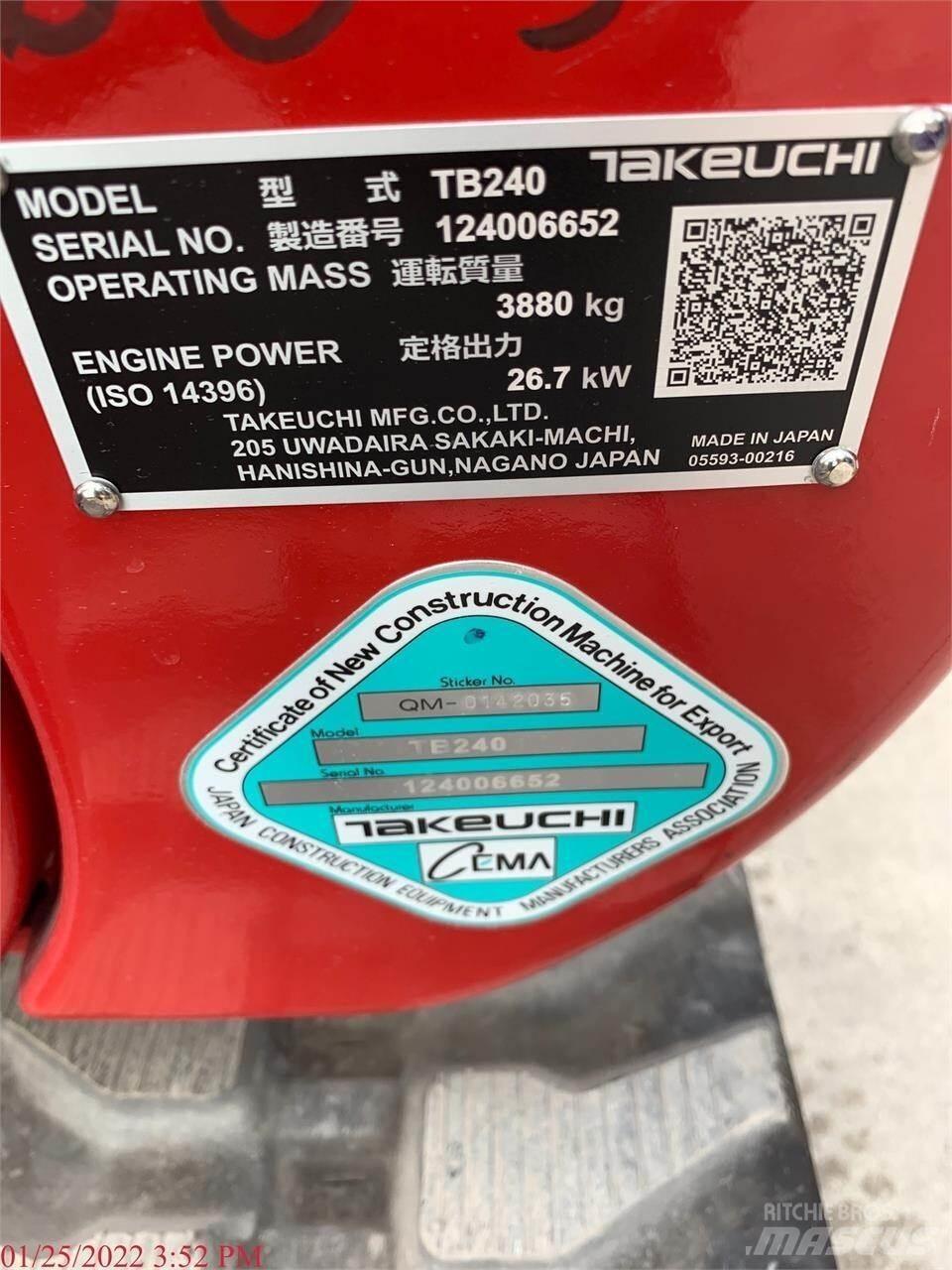 Takeuchi TB240 Мини-экскаваторы