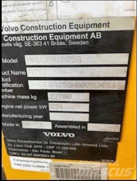 Volvo A25G Шарнирно-сочленённые самосвалы