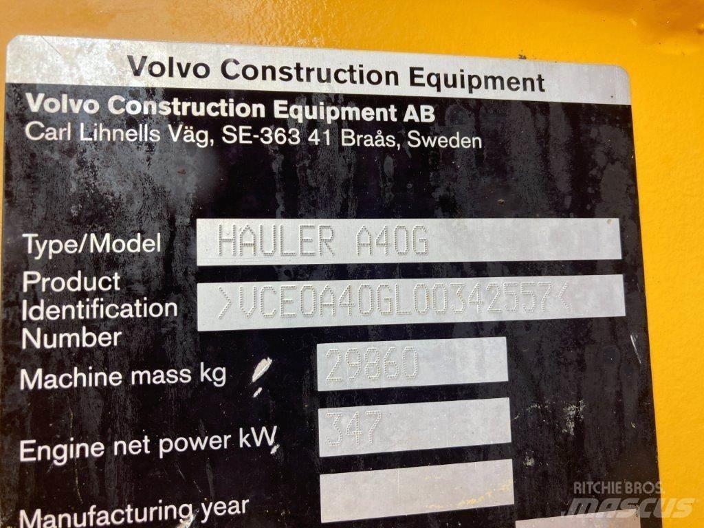 Volvo A40G Шарнирно-сочленённые самосвалы
